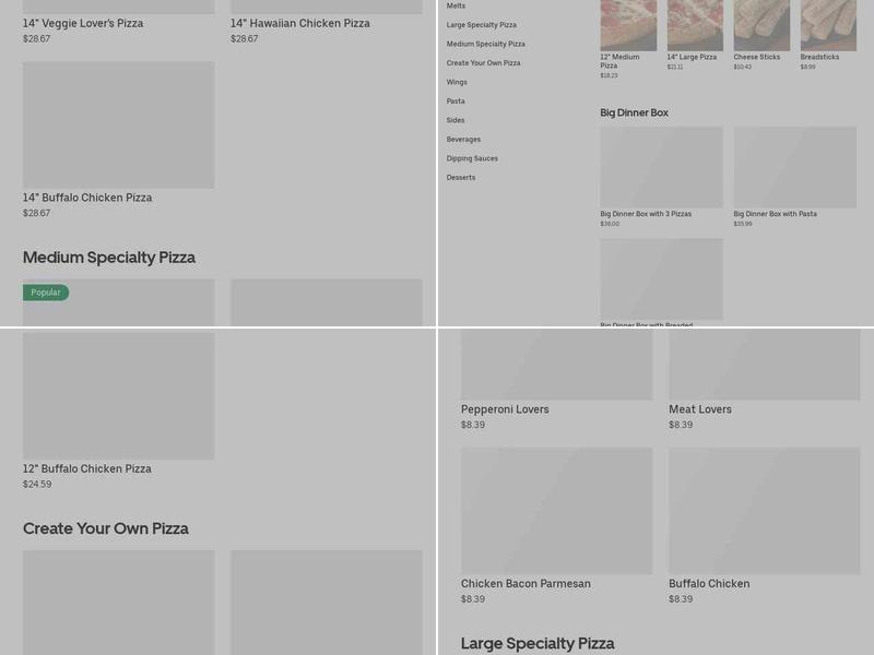 Pizza Hut Menu