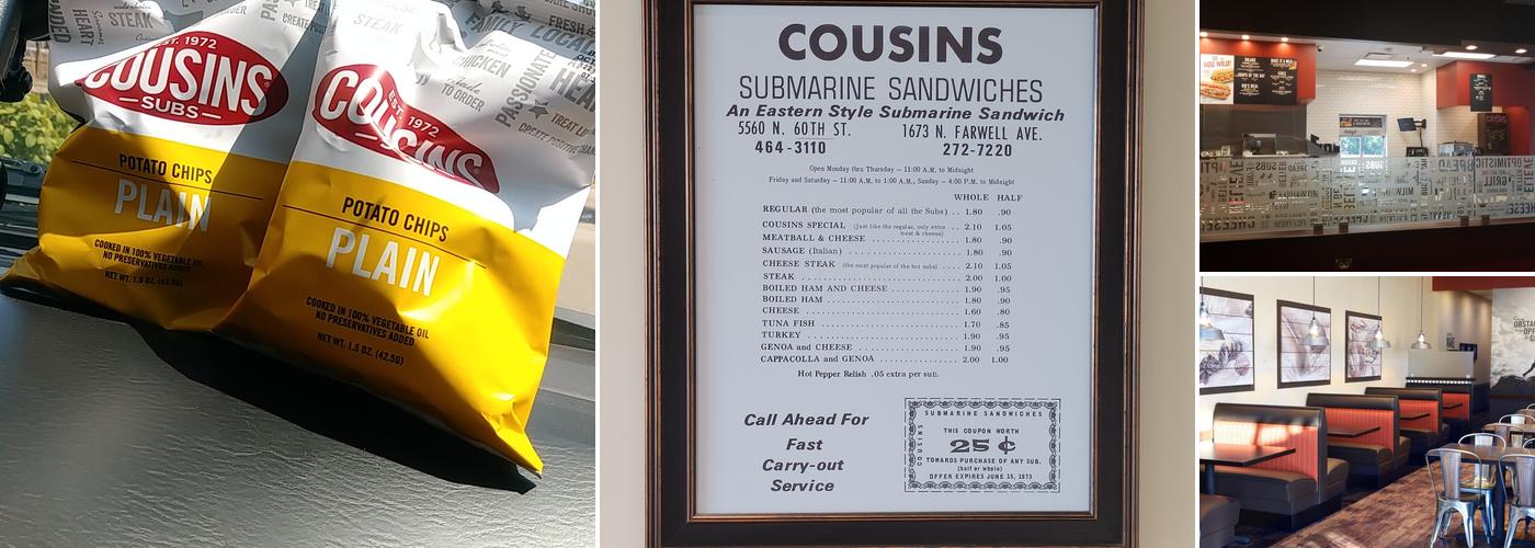 Cousins Subs Menu