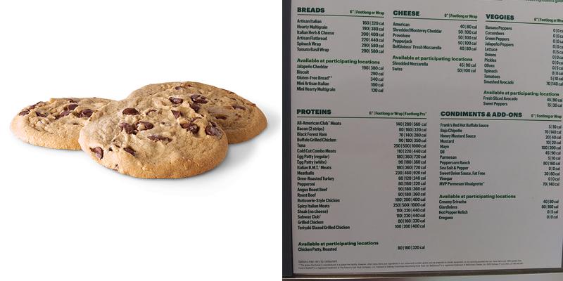 Subway Menu