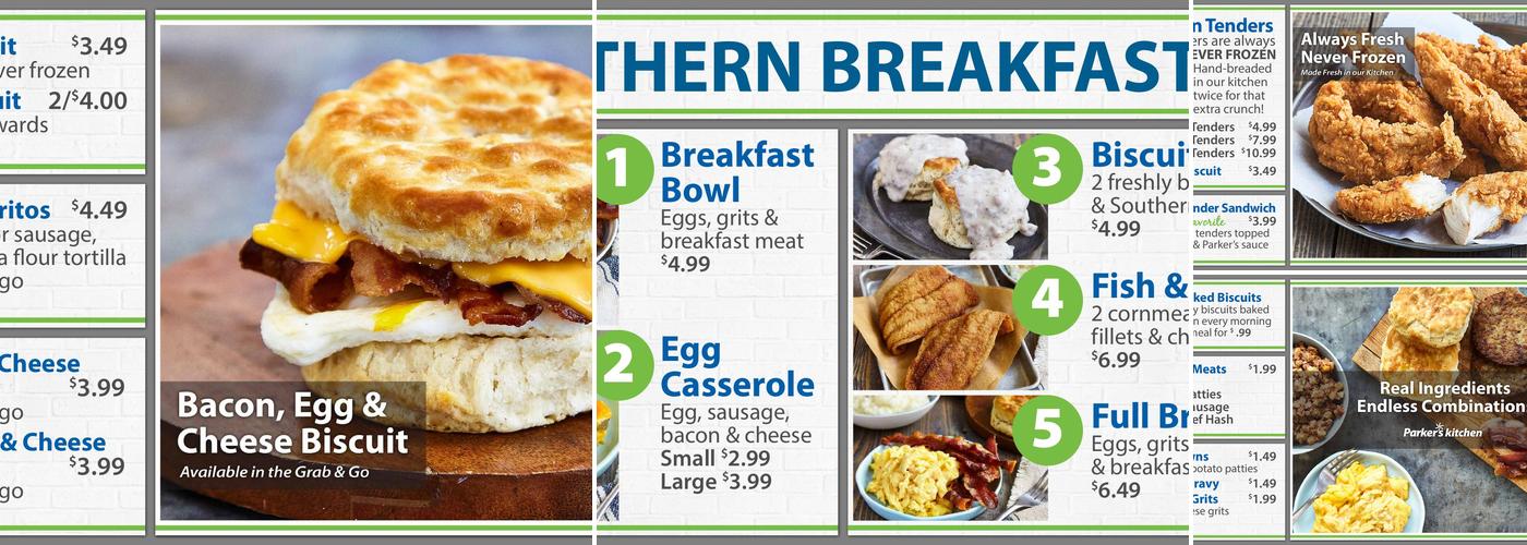 Parker's Kitchen Menu