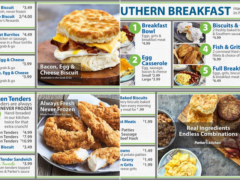 Parker's Kitchen Menu