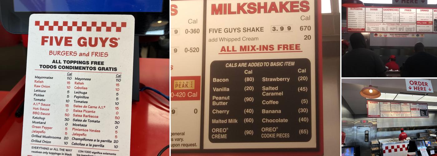 Five Guys Menu