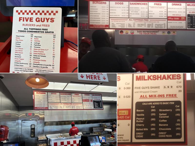 Five Guys Menu