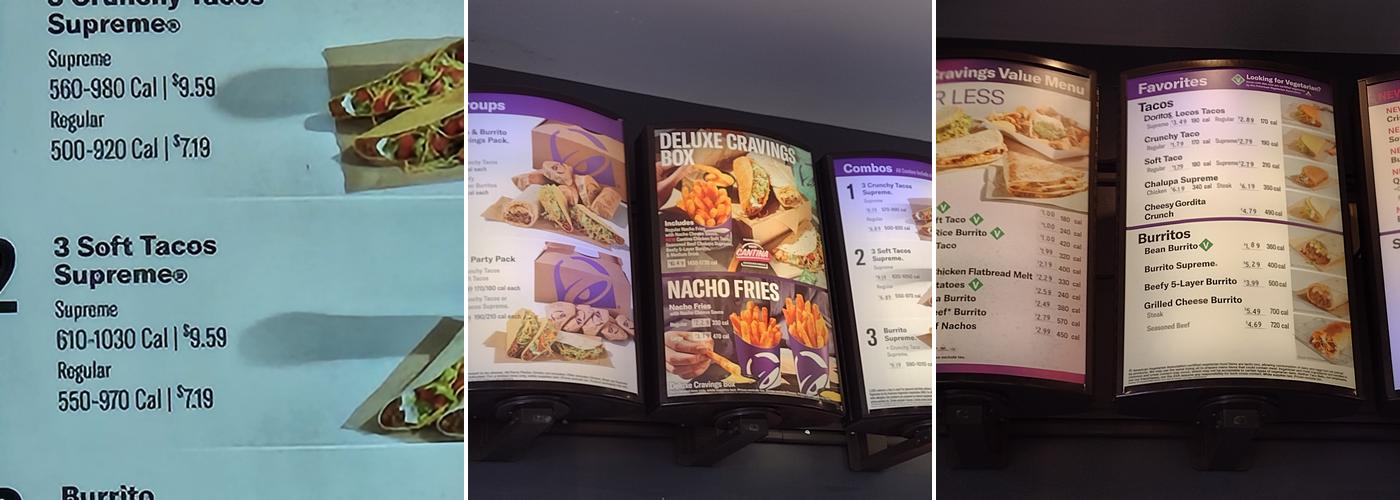Taco Bell Menu