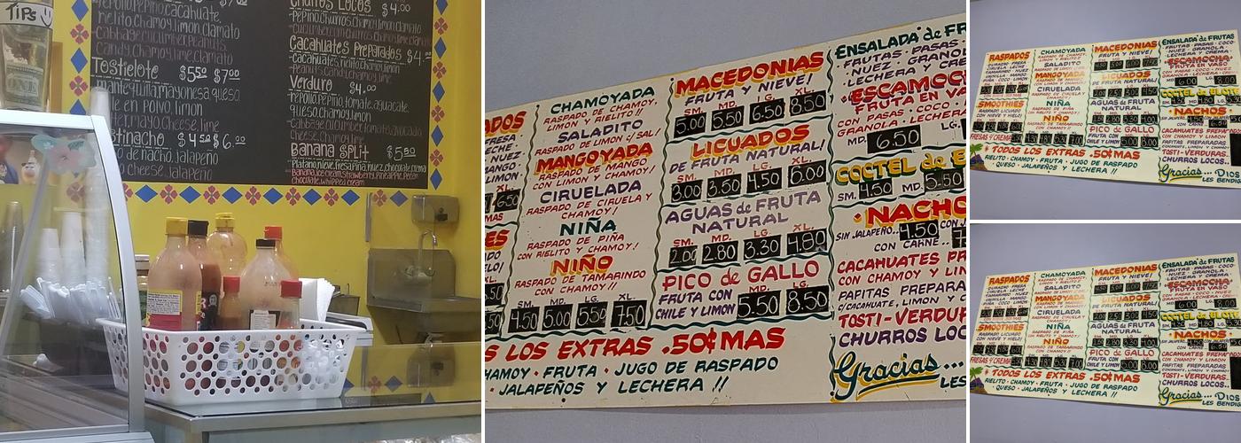 Penas Snowcones Tacos Y Mas Menu