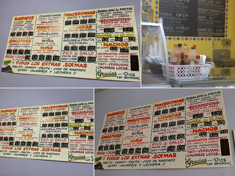 Penas Snowcones Tacos Y Mas Menu