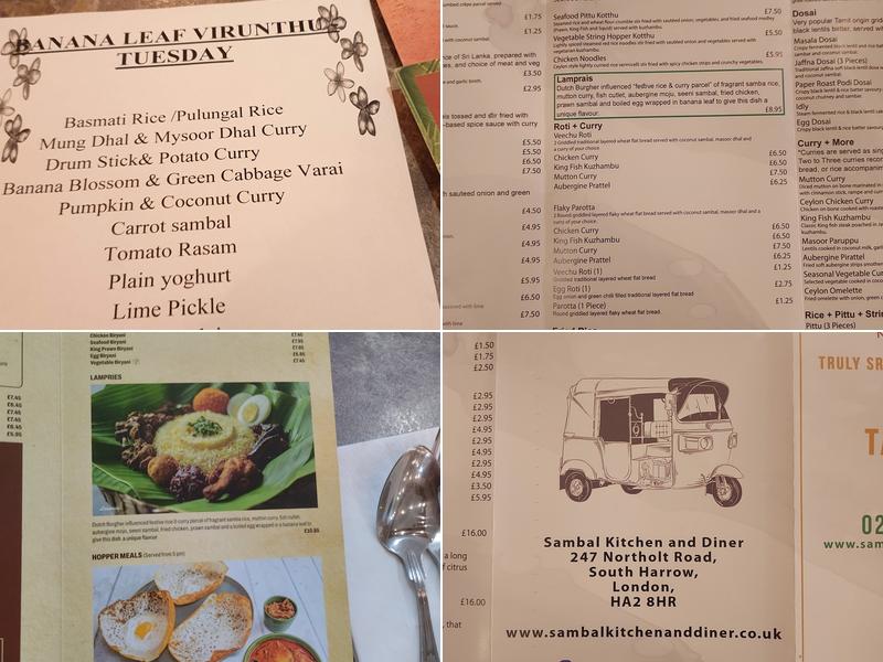 Sambal Kitchen & Diner Menu