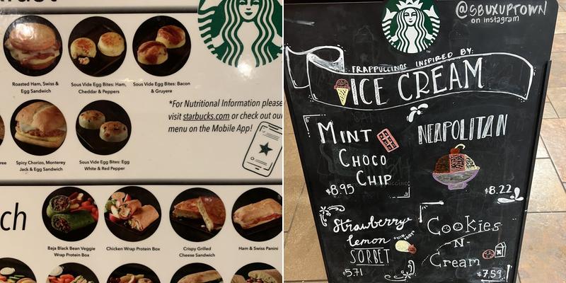 Starbucks Menu