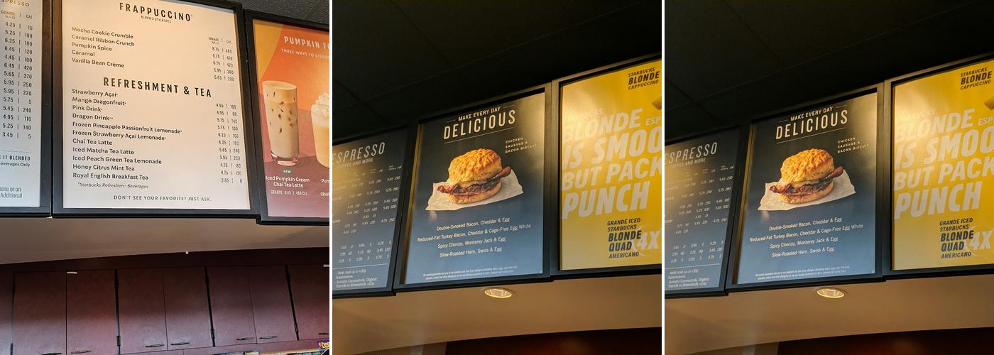 Starbucks Menu