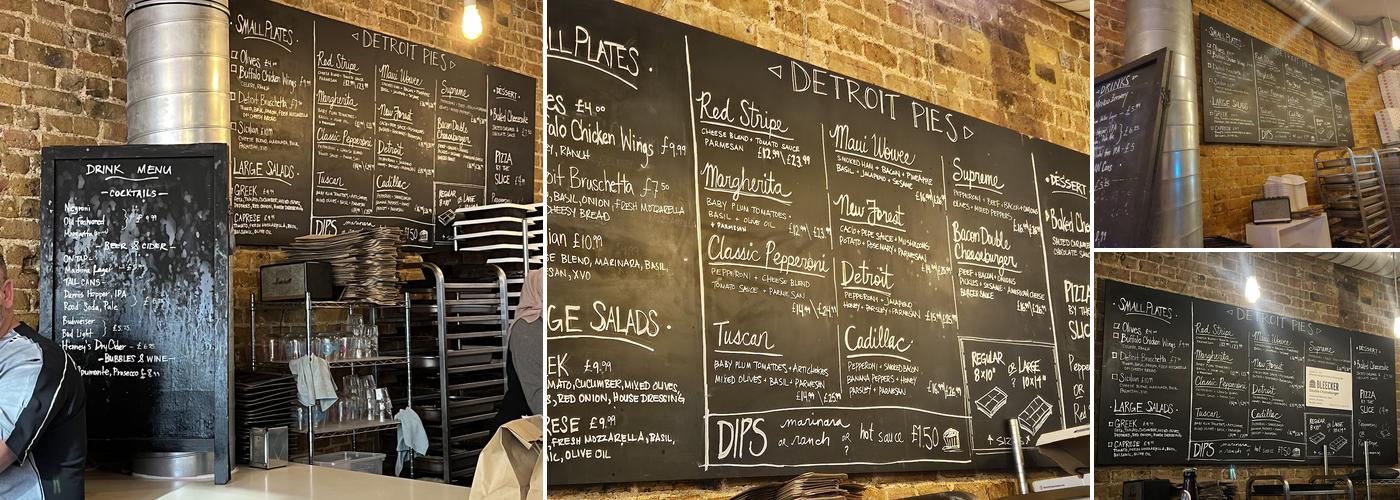 Detroit Pizza London Menu