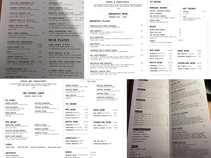 Humo Watford Menu