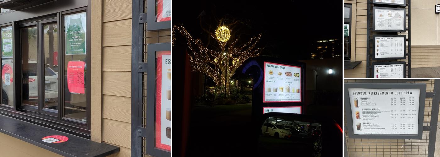 Starbucks Kahala Drive-Thru Menu