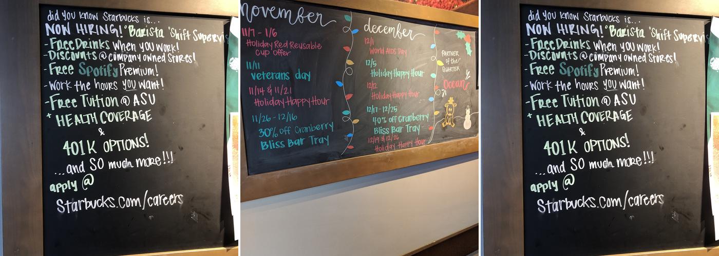 Starbucks Menu