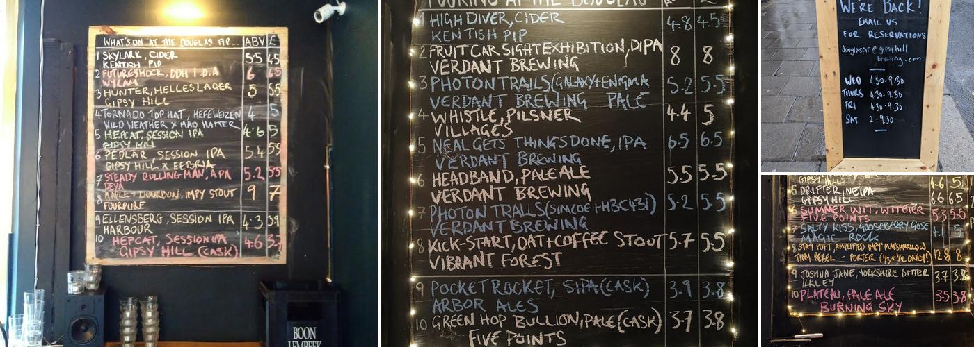 The Douglas Fir Menu