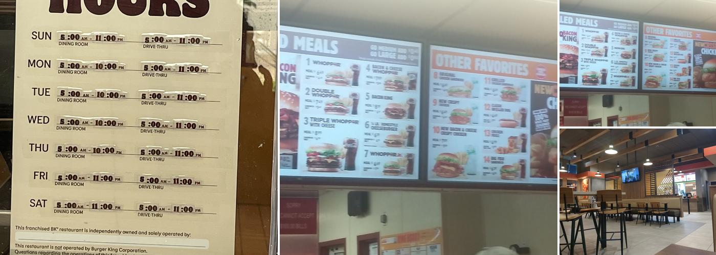 Burger King Menu