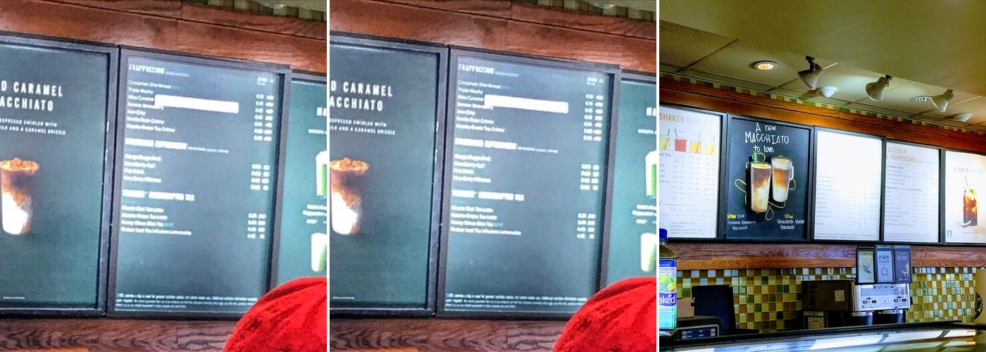 Starbucks Menu