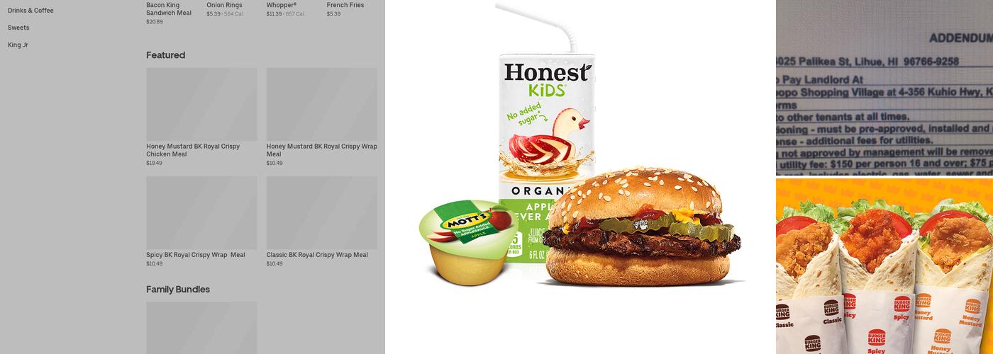 Burger King Menu
