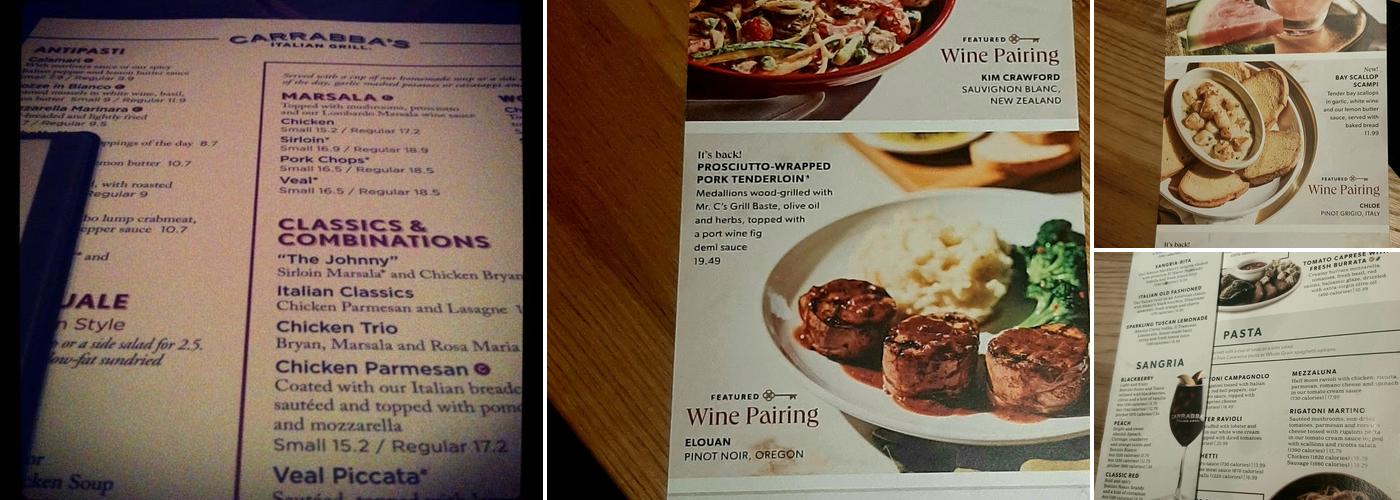 Carrabba's Italian Grill Menu