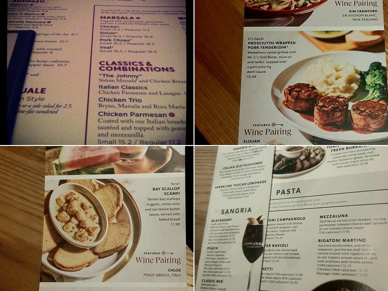 Carrabba's Italian Grill Menu
