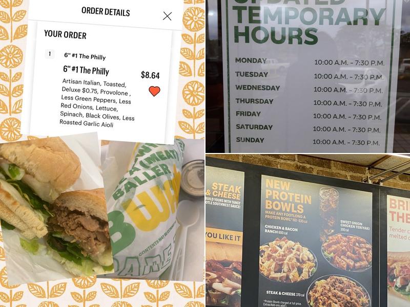 Subway Menu