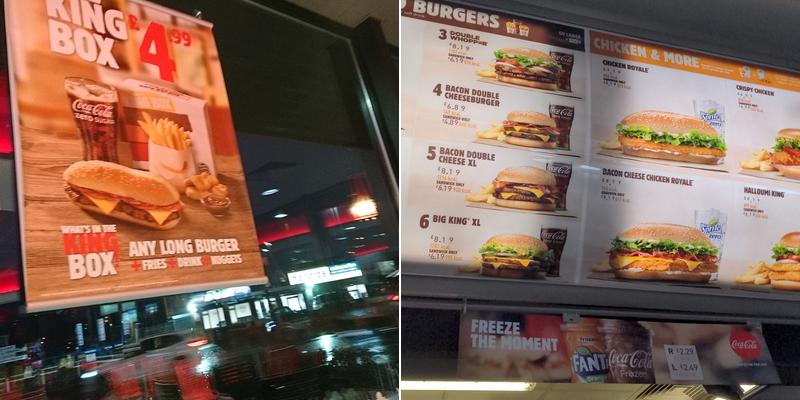 Burger King Menu