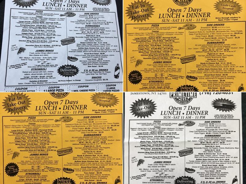 Bair's Pizza Inc Menu