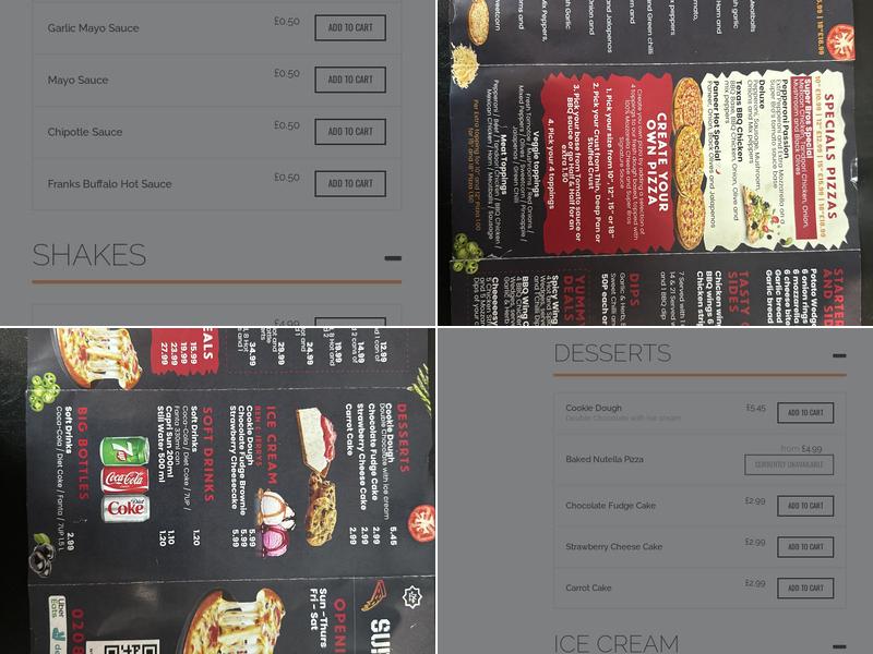 Super Bros Pizza Restaurant Uxbridge Menu