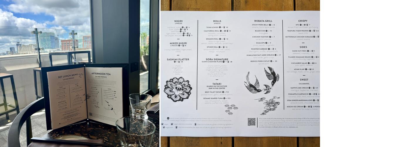 Manchester Sora Menu