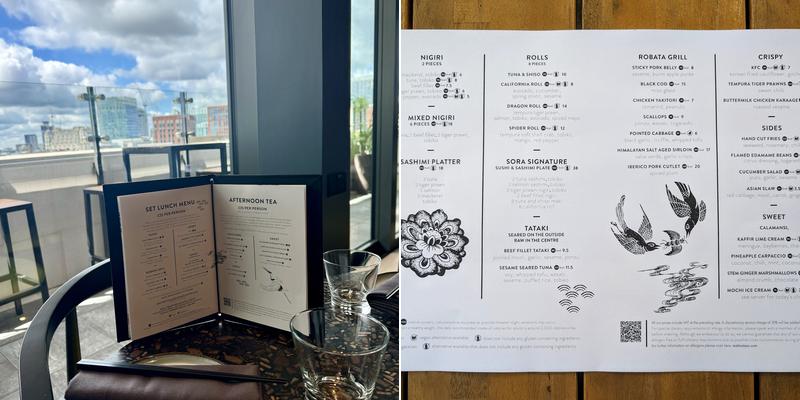 Manchester Sora Menu