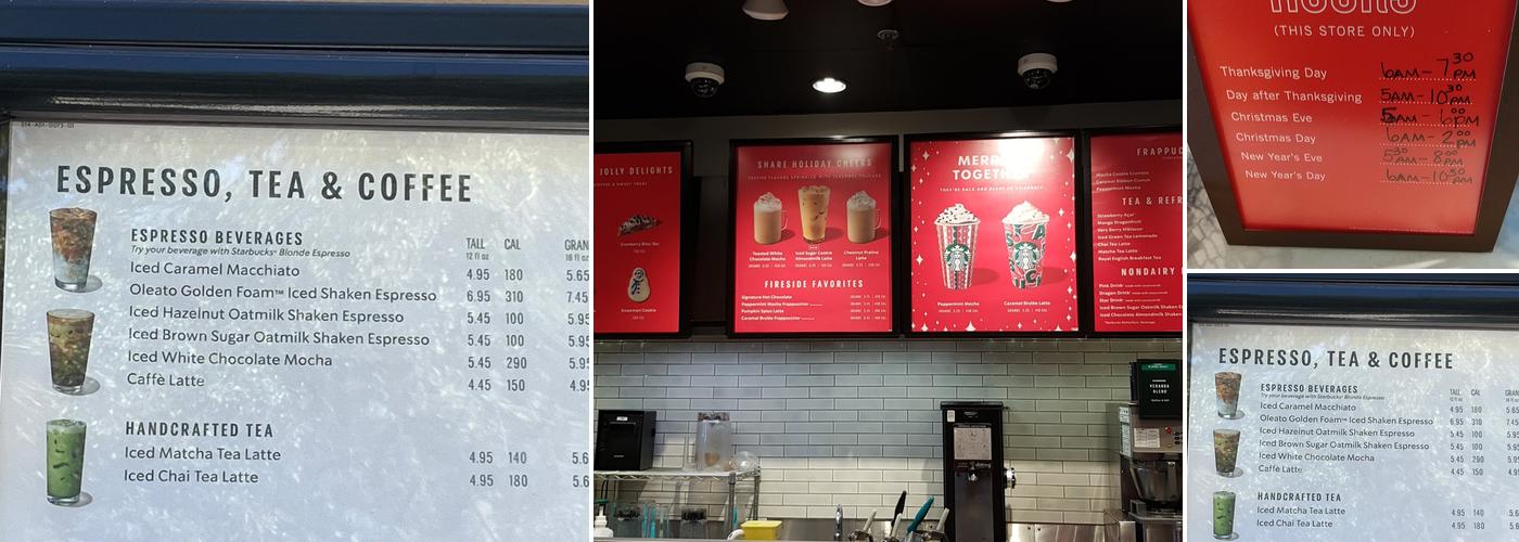 Starbucks Menu