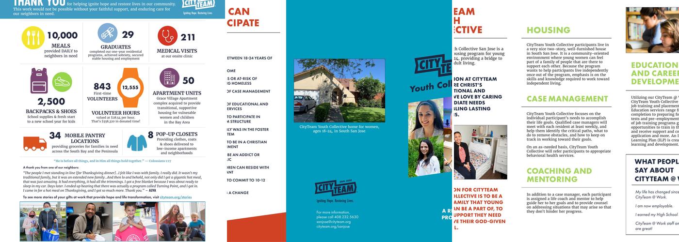 CityTeam in the Neighborhood Warehouse Menu