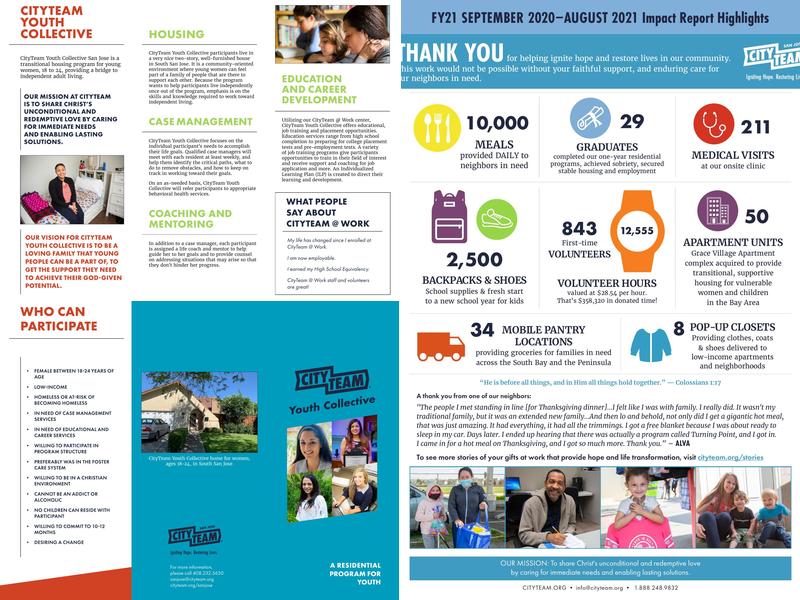 CityTeam in the Neighborhood Warehouse Menu