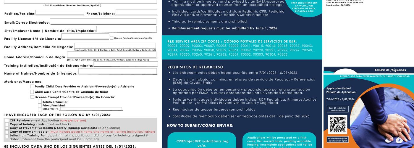 Crystal Stairs, Inc. Menu