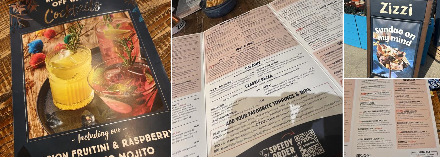 Zizzi - Leeds Birstall Menu