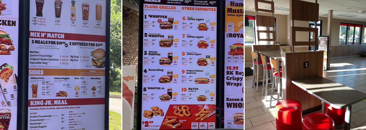 Burger King Menu