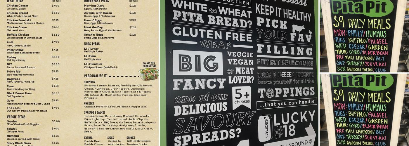 Pita Pit Menu