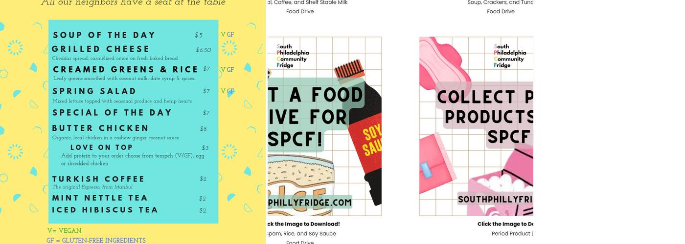 south philadelphia community fridge (PK) Menu