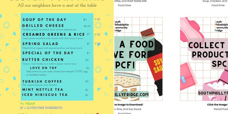 south philadelphia community fridge (PK) Menu