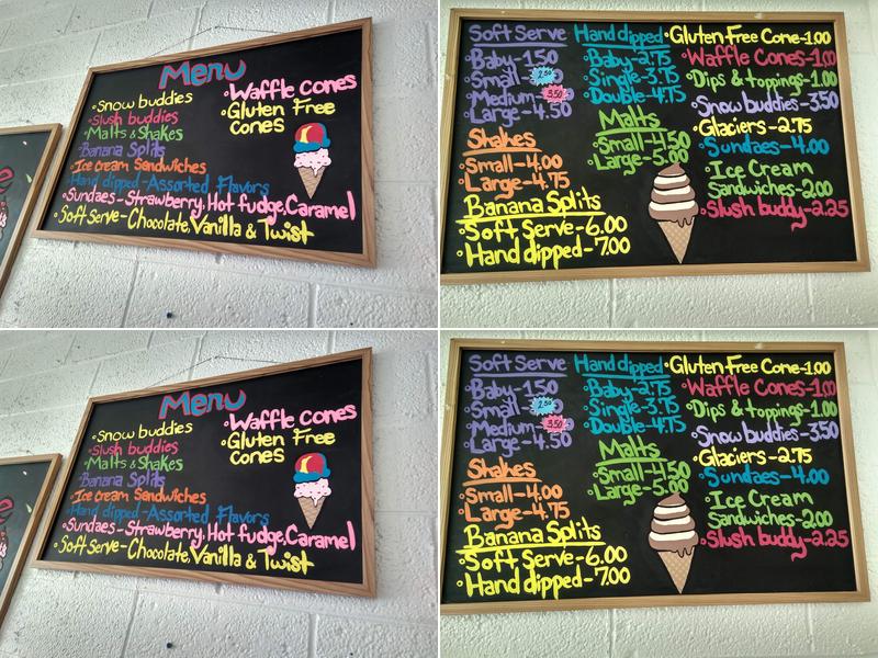 Buddy's Columbus Cone Inc. Menu