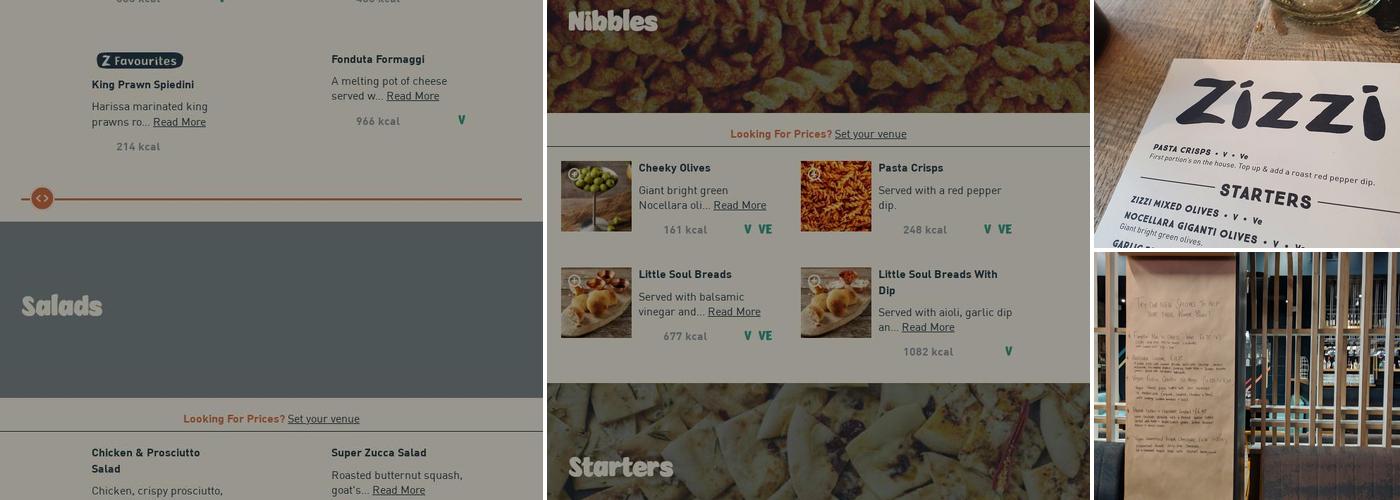 Zizzi - Leeds The Light Menu