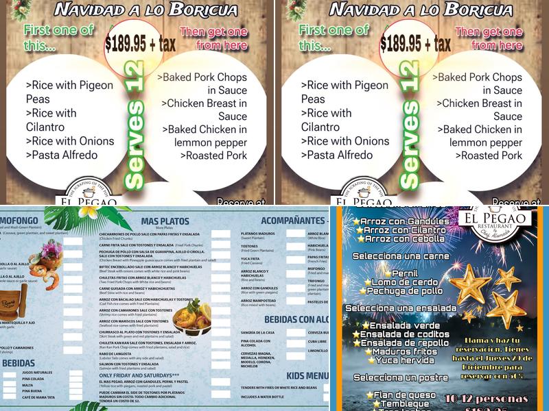 El Pegao Restaurant Menu