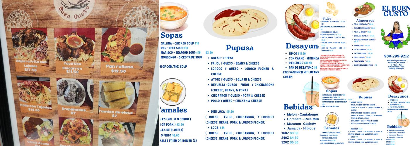 El Buen Gusto Menu