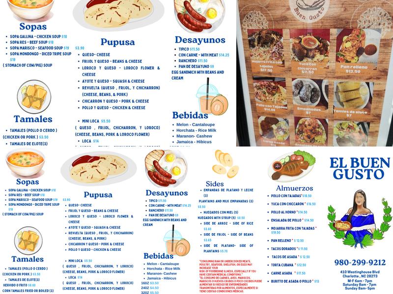 El Buen Gusto Menu