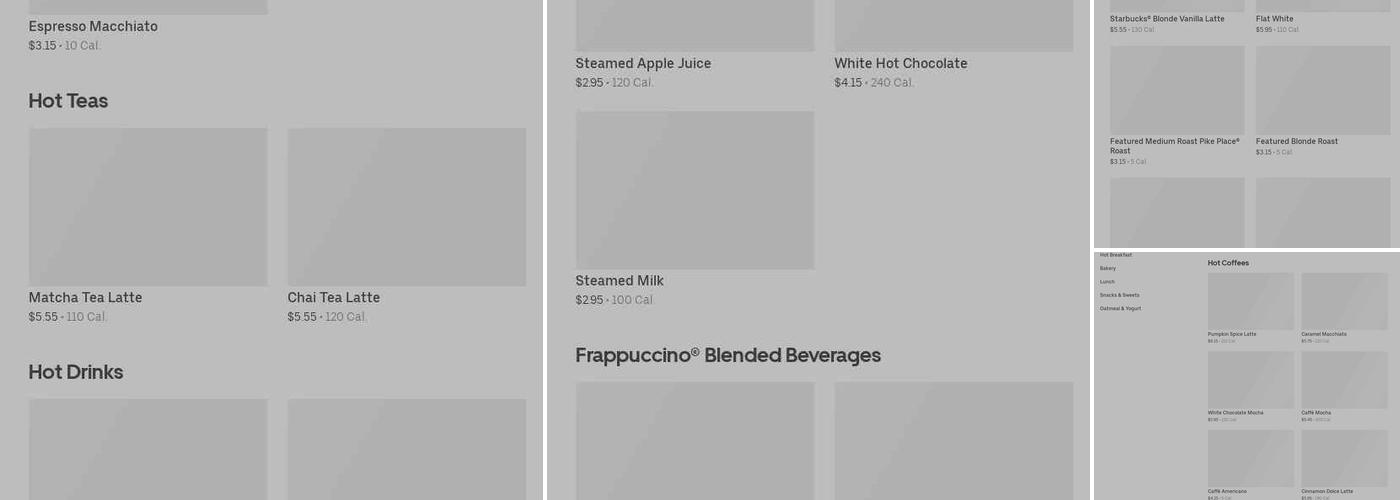 Starbucks Menu