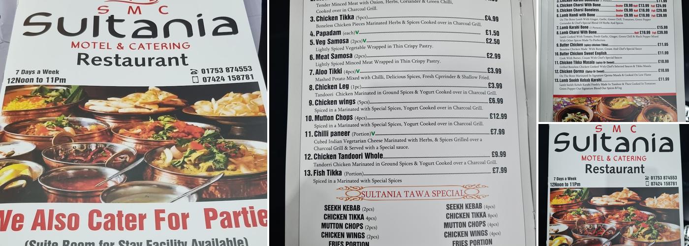 Sultania restaurant and catering Menu