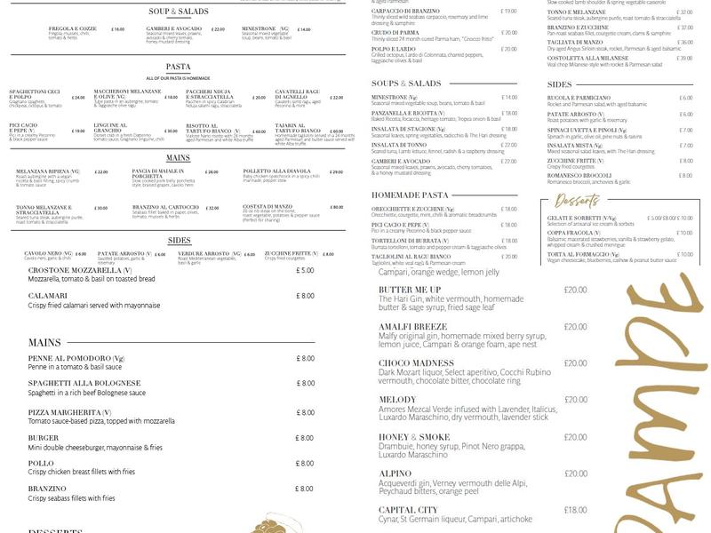 il pampero Menu