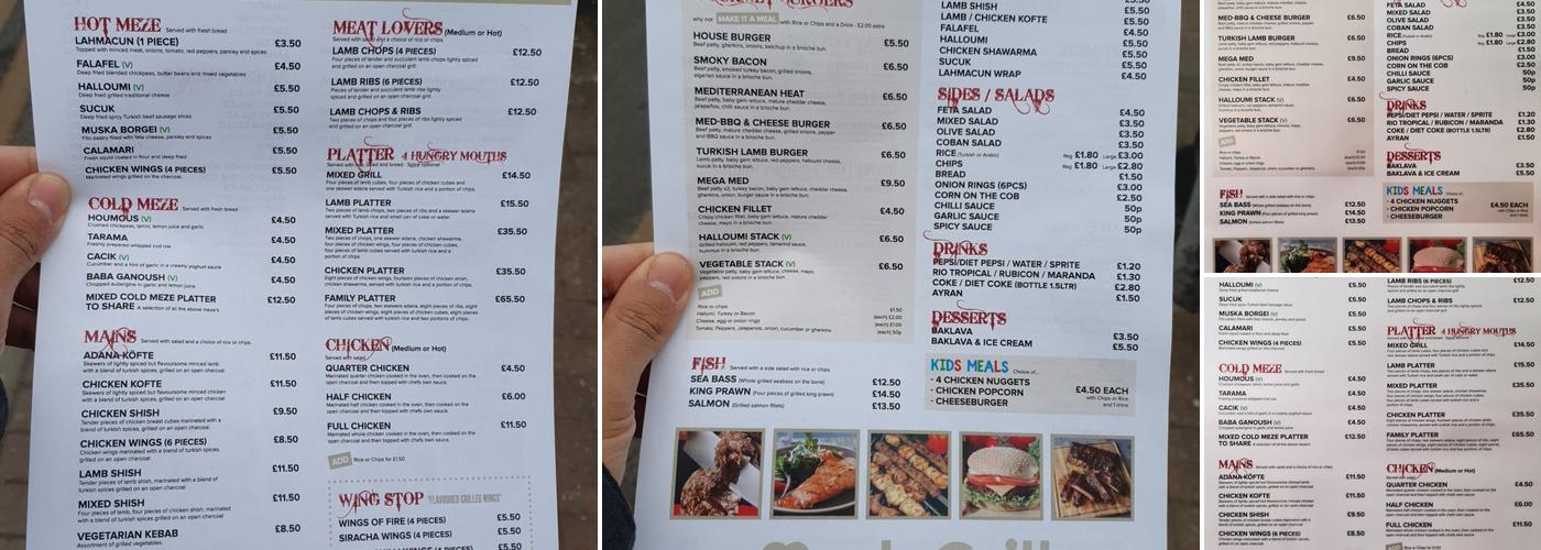 Med-Grill Menu