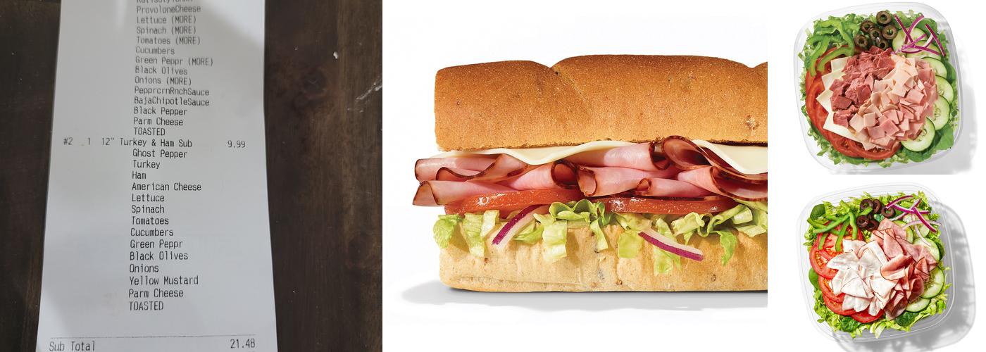 Subway Menu