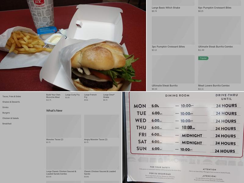 Jack in the Box Menu