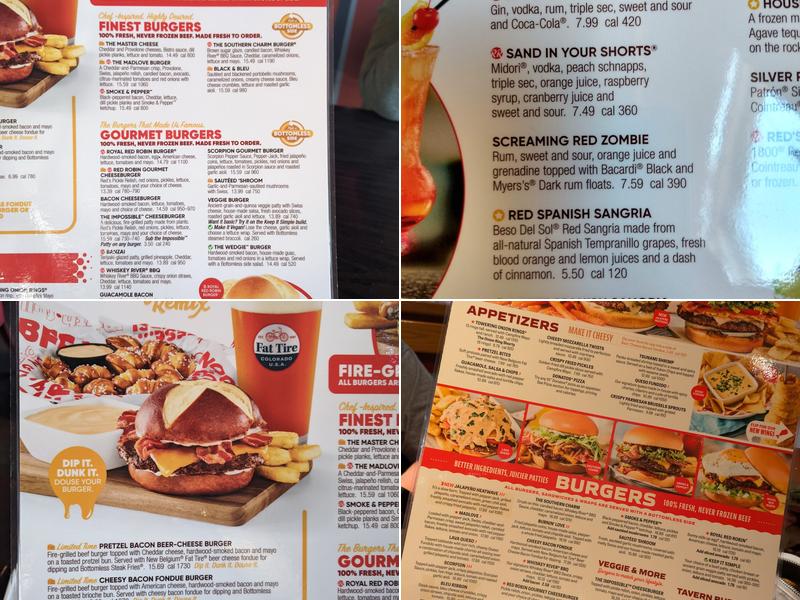 Red Robin Gourmet Burgers and Brews Menu